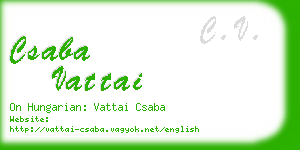 csaba vattai business card